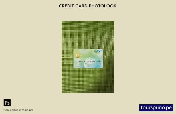 listo para imprimir plantilla frontal de aspecto fotográfico de visa de débito d